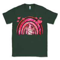 Sports Green valentines day rainbow with cupid gnome Classic Tee - NancyCooperArtShop