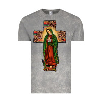 Cloud Rock our lady of Guadalupe cross Vintage Tee - JahusDesignShop