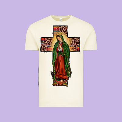 Our Lady Of Guadalupe Cross Vintage Tee Designed By Jahusdesignshop