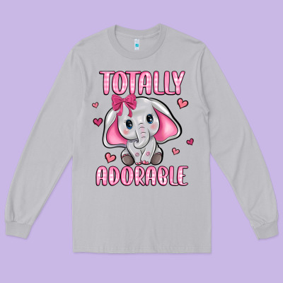Totally Adorable Long Sleeve Tee Designed By Jahusdesignshop
