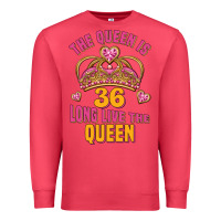 Cardinal the queen is 36 long live the queen Premium Sweatshirt - Jasminsmagicworld