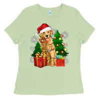 Matcha christmas golden dog Ladies Tee - Zillion Design Studio