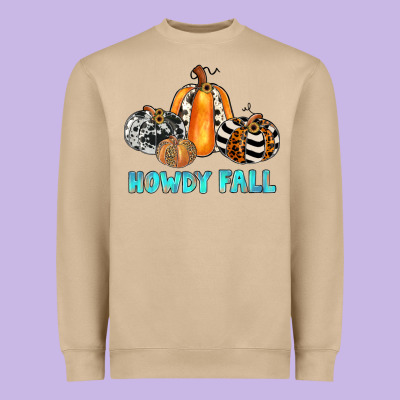 Howdy Fall Heavyweight Sweatshirt Designed By Jahusdesignshop