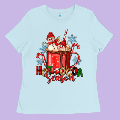 Hot Cocoa  Season Ladies Tee Designed By Zillion Design Studio