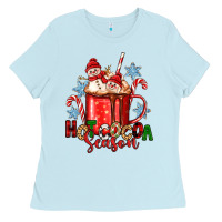 Baby Blue hot cocoa  season Ladies Tee - Zillion Design Studio