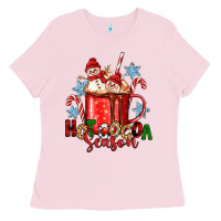 Bubblegum Pink hot cocoa  season Ladies Tee - Zillion Design Studio