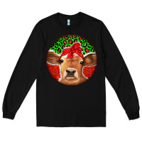 Black Christmas Cow Long Sleeve Tee - Jasminsmagicworld