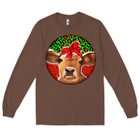 Chestnut Christmas Cow Long Sleeve Tee - Jasminsmagicworld