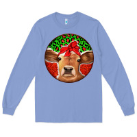 Colony Blue Christmas Cow Long Sleeve Tee - Jasminsmagicworld