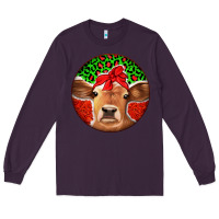 Plum Christmas Cow Long Sleeve Tee - Jasminsmagicworld