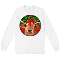 White Christmas Cow Long Sleeve Tee - Jasminsmagicworld