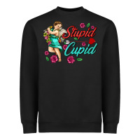 Black stupid cupid Heavyweight Sweatshirt - AdoDesignShop
