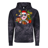 Cloud Black little cute christmas cow Vintage Hoodie - AdoDesignShop