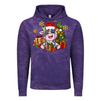 Cloud Purple little cute christmas cow Vintage Hoodie - AdoDesignShop