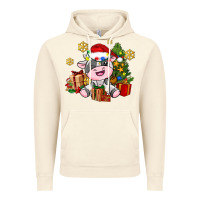 Vintage Artic little cute christmas cow Vintage Hoodie - AdoDesignShop
