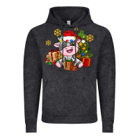 Little Cute Christmas Cow Vintage Hoodie | Teevron