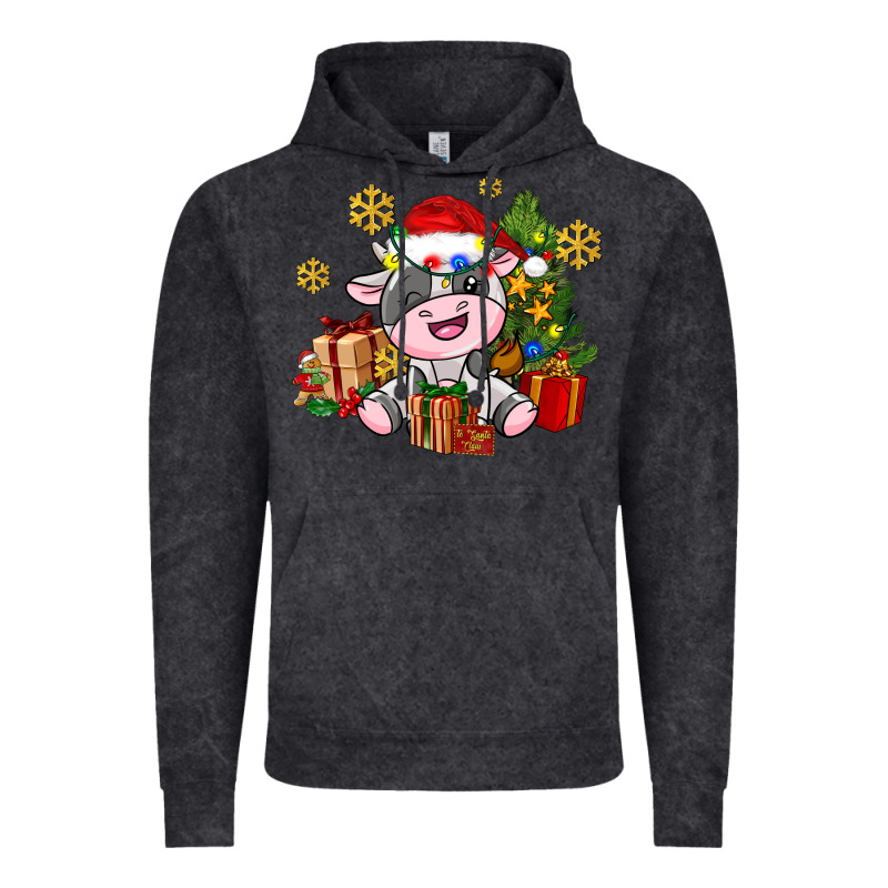 Little Cute Christmas Cow Vintage Hoodie by AdoDesignShop | Teevron