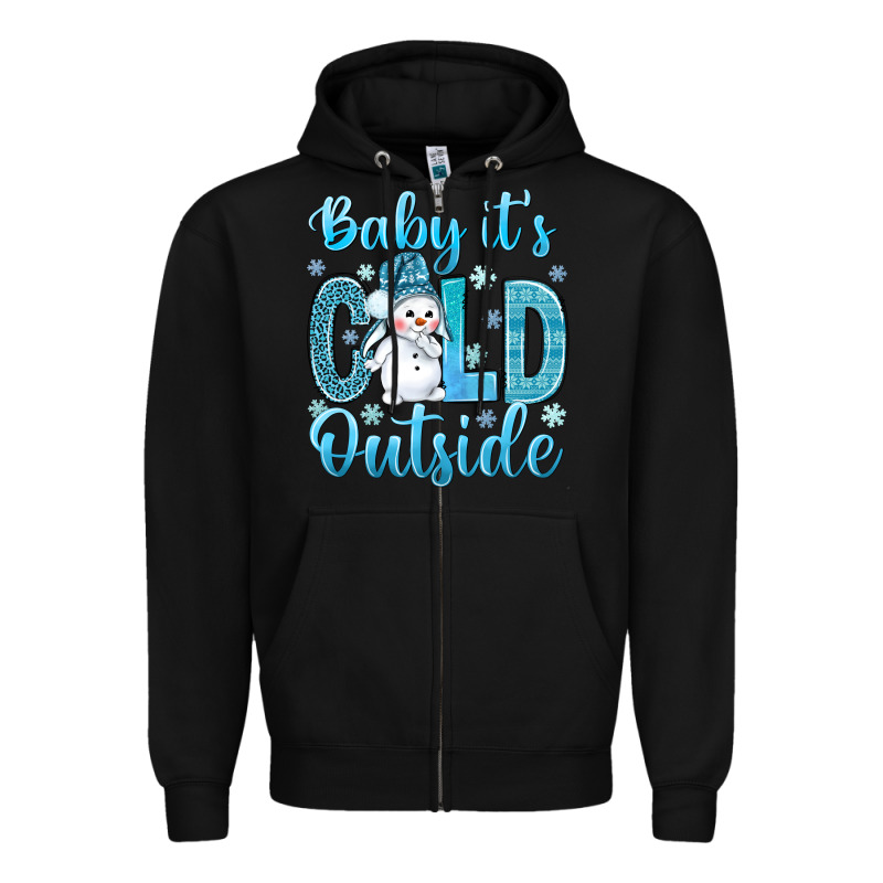 Baby Its Cold Outside Zipper Hoodie by NancyCooperArtShop | Teevron