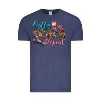 Vintage Denim coffee teach repeat Vintage Tee - BundleAndBundleShop