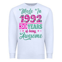 White made in 1992, 30 years of being awesome Premium Sweatshirt - Jasminsmagicworld