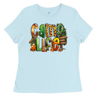 Baby Blue camp life Ladies Tee - RanaPortraitStore