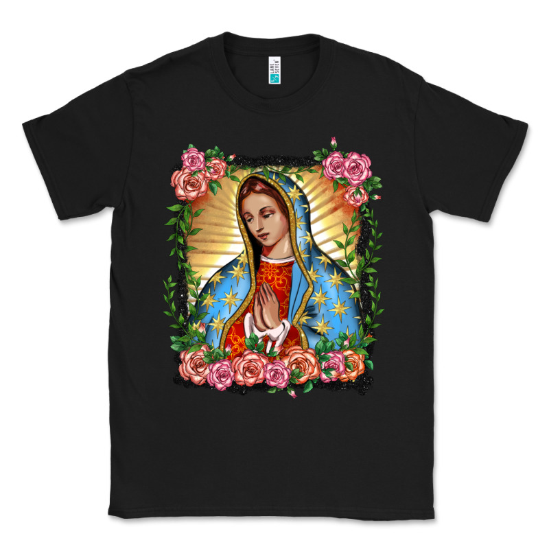 Lady Of Guadalupe Portrait Classic Tee by BarkalooDesign | Teevron