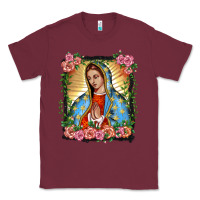 Burgundy lady of guadalupe portrait Classic Tee - BarkalooDesign