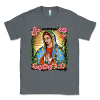Charcoal Heather lady of guadalupe portrait Classic Tee - BarkalooDesign