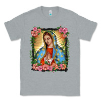 Heather Grey lady of guadalupe portrait Classic Tee - BarkalooDesign