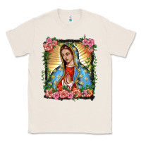 Natural lady of guadalupe portrait Classic Tee - BarkalooDesign