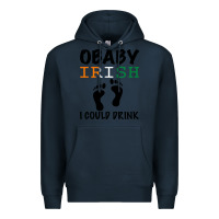 Navy O' Baby Irish I Could Drink Premium Hoodie - Bettercallsaul
