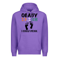 Purple O' Baby Irish I Could Drink Premium Hoodie - Bettercallsaul