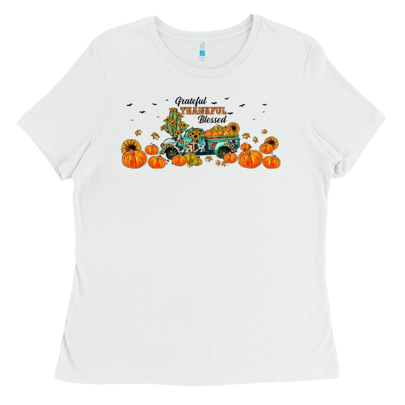 Grateful Thankful Blessed Ladies Tee by JahusDesignShop | Teevron