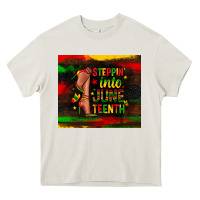 Cream steppin into juneteenth Heavy Core Tee - Zillion Design Studio