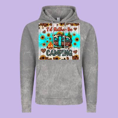 I’d Rather Be Camping Vintage Hoodie Designed By Jahusdesignshop