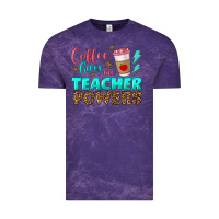 Cloud Purple coffee gives me teacher powers Vintage Tee - BundleAndBundleShop