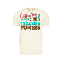 Coffee Gives Me Teacher Powers Vintage Tee | Teevron