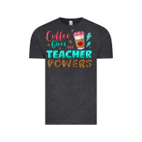 Vintage Black coffee gives me teacher powers Vintage Tee - BundleAndBundleShop