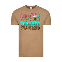 Vintage Coffee coffee gives me teacher powers Vintage Tee - BundleAndBundleShop