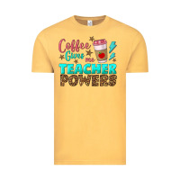 Vintage Mustard coffee gives me teacher powers Vintage Tee - BundleAndBundleShop