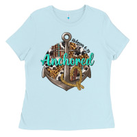 Baby Blue anchored hebrews 6 19 Ladies Tee - texasbilliewilder