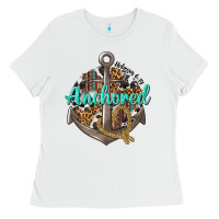 White anchored hebrews 6 19 Ladies Tee - texasbilliewilder