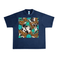 Navy western turquoise seamless pattern Urban Heavy Tee - BundleAndBundleShop
