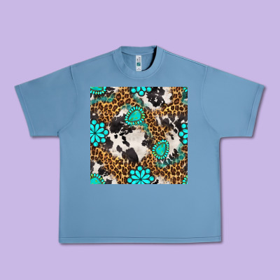 Western Turquoise Seamless Pattern Urban Heavy Tee Designed By Bundleandbundleshop