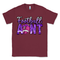 Burgundy football aunt Classic Tee - CowhideDigitalArt