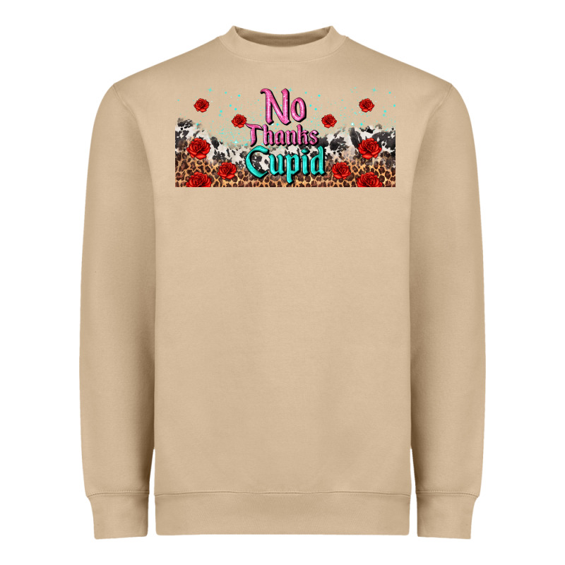 No Thanks Cupid Heavyweight Sweatshirt by AdoDesignShop | Teevron