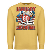 Antique Gold january 1942 80 years of being awesome Premium Sweatshirt - Jasminsmagicworld