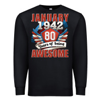 Black january 1942 80 years of being awesome Premium Sweatshirt - Jasminsmagicworld