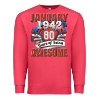 Cardinal january 1942 80 years of being awesome Premium Sweatshirt - Jasminsmagicworld