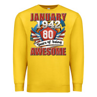 Lemon january 1942 80 years of being awesome Premium Sweatshirt - Jasminsmagicworld